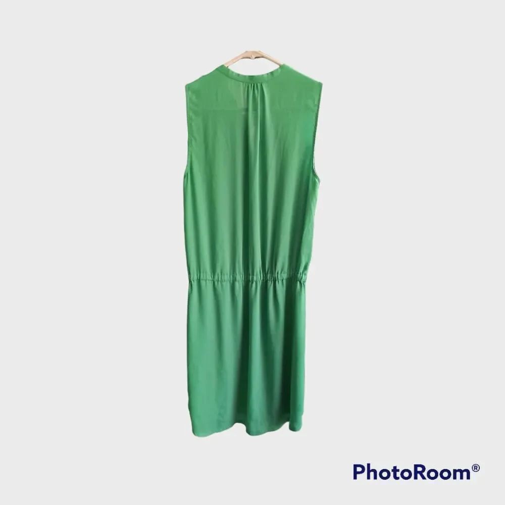 Hilary Radley Sleeveless Sheer Tunic Dress Green 6 - Picture 2 of 6